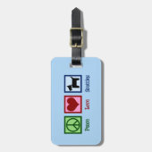 Étiquette À Bagage Peace Love Scottish Terrier (Devant Vertical)