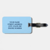 Étiquette À Bagage Peace Love Snowboard Custom Snowboarder (Dos horizontal)