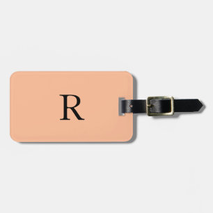 Étiquette À Bagage Peach Fuzz Monogramme Nom personnalisé Cadeau init