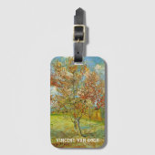 Étiquette À Bagage Peach Tree rose en fleurs par Vincent van Gogh (Devant Vertical)