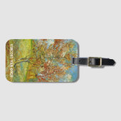 Étiquette À Bagage Peach Tree rose en fleurs par Vincent van Gogh (Devant Horizontal)