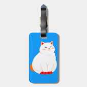 Étiquette À Bagage Peaches, le Chat Sourire (Dos Vertical)