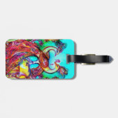 ÉTIQUETTE À BAGAGE PEACOCKS EN AMOUR (Dos horizontal)