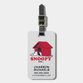 Étiquette À Bagage PEANUTS | Snoopy hier & aujourd'hui (Devant Vertical)