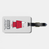 Étiquette À Bagage PEANUTS | Snoopy hier & aujourd'hui (Dos horizontal)