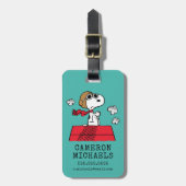 Étiquette À Bagage Peanuts | Snoopy l'as de l'aviation (Devant Vertical)
