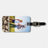 Étiquette À Bagage Peau d'animal faite sur commande de photo avec des (Devant horizontal)