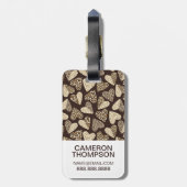 Étiquette À Bagage Peau d'animal faite sur commande de photo avec des (Dos Vertical)