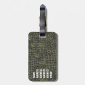 Étiquette À Bagage Peau en cuir de Faux Snake (Dos Vertical)