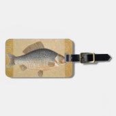 Étiquette À Bagage Pêche à la carpe peinture à l'eau douce (Devant horizontal)