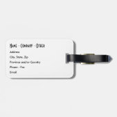 Étiquette À Bagage Pêche à la Customise (Dos horizontal)