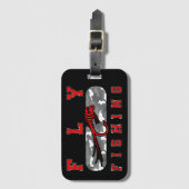 Étiquette À Bagage pêche à la mouche camouflage liage à la mouche (Devant Vertical)