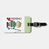 Étiquette À Bagage Pêche blonde d'amour du garçon I (Devant horizontal)