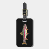 Étiquette À Bagage Pêche de la truite arc-en-ciel Ichthyologie Pêcheu (Devant Vertical)