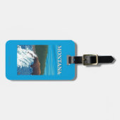 Étiquette À Bagage Pêche d'ours en rivière - Montana (Devant horizontal)