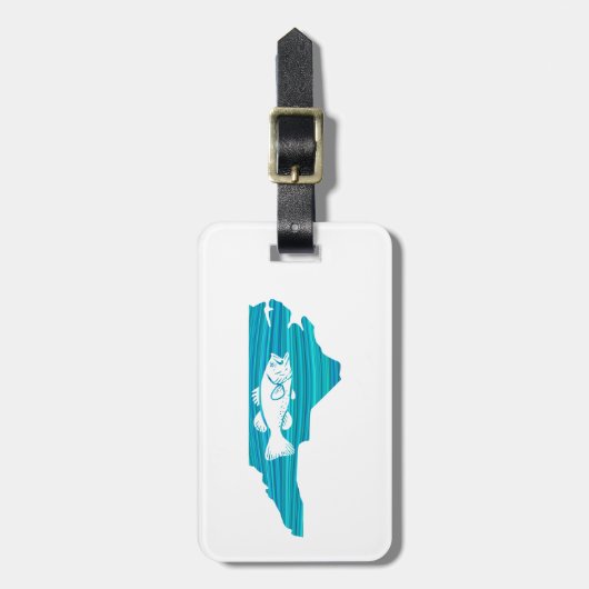 Étiquette À Bagage Pêche par vagues en Caroline du Nord (Devant Vertical)