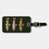 Étiquette À Bagage Pêche sportive de la truite de Brook (Devant horizontal)