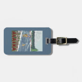 Étiquette À Bagage Pêcheur de mouche - Pétersbourg, Alaska (Devant horizontal)