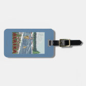 Étiquette À Bagage Pêcheur de mouche - Seward, Alaska (Devant horizontal)