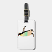 Étiquette À Bagage Peguin coloré (Devant Vertical)