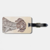 Étiquette À Bagage Peinture à pointres germanophones - L'art du chien (Dos horizontal)