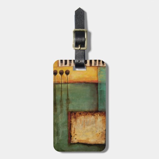 Étiquette À Bagage Peinture Abstraite avec touches de piano (Devant Vertical)