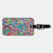 Étiquette À Bagage Peinture Abstraite esthétique arc-en-ciel (Devant horizontal)