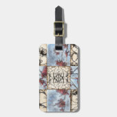 Étiquette À Bagage Peinture abstraite lambrissée de Scrollwork (Devant Vertical)