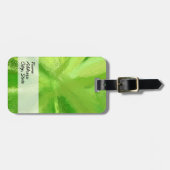 Étiquette À Bagage Peinture Abstraite | Retro Green 5 (Devant horizontal)
