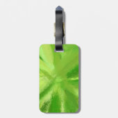 Étiquette À Bagage Peinture Abstraite | Retro Green 5 (Dos Vertical)