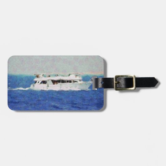 Étiquette À Bagage Peinture de bateau (Devant horizontal)