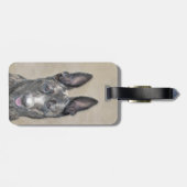 Étiquette À Bagage Peinture de berger hollandais - jolie art original (Dos horizontal)