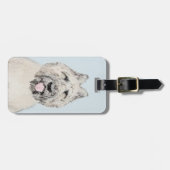 Étiquette À Bagage Peinture de Bouvier des Flandres - Art original de (Devant horizontal)