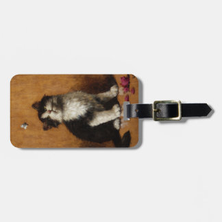 Étiquette À Bagage Peinture de chats mignonne