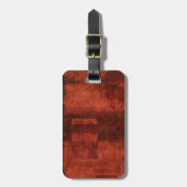 Étiquette À Bagage Peinture de Crimson profonde avec formes géométriq (Devant Vertical)