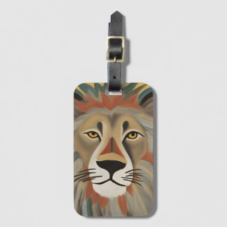 Étiquette À Bagage Peinture de lion