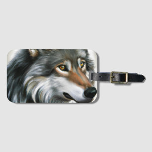 Étiquette À Bagage Peinture de loup