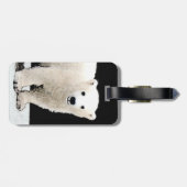 Étiquette À Bagage Peinture de l'ours polaire - Art original de la fa (Dos horizontal)