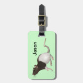 Étiquette À Bagage Peinture de rat d'animal familier (Devant Vertical)