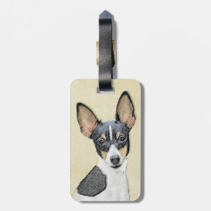 Étiquette À Bagage Peinture de Toy Fox Terrier - Joli Art Original de