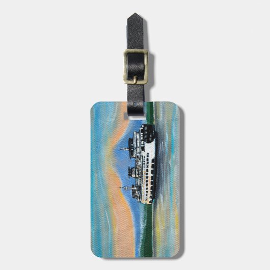 Étiquette À Bagage Peinture de traversier Sunrise (Devant Vertical)