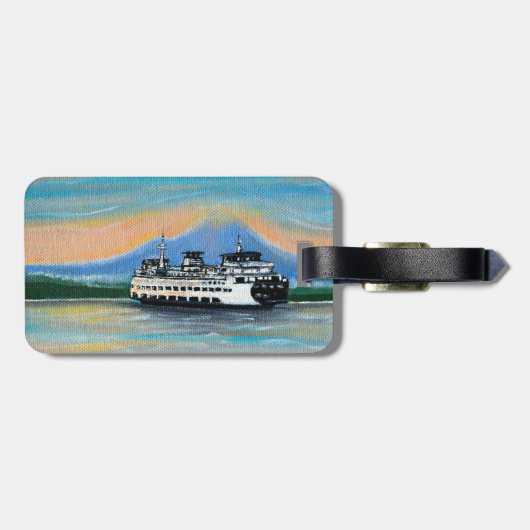 Étiquette À Bagage Peinture de traversier Sunrise (Dos horizontal)