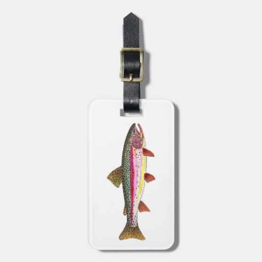 Étiquette À Bagage Peinture de truite arc-en-ciel (Devant Vertical)