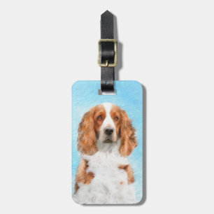 Étiquette À Bagage Peinture d'espagnol Welsh Springer - Art original 