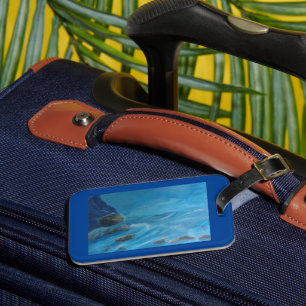 Étiquette À Bagage Peinture d'une étiquette de bagage océanique