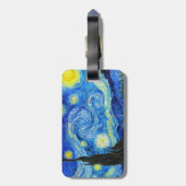 Étiquette À Bagage Peinture fraîche de Vincent van Gogh de nuit (Dos Vertical)