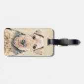 Étiquette À Bagage Peinture galloise Terrier - Cute Original Chien Ar (Dos horizontal)
