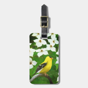 Étiquette À Bagage Peinture Goldfinch - Cute Original Chien Art