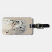 Étiquette À Bagage Peinture Havanaise (Gold Sable) - Art Chien origin (Devant horizontal)