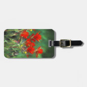 Étiquette À Bagage Peinture indienne de pinceau - Art Fleur original (Devant horizontal)